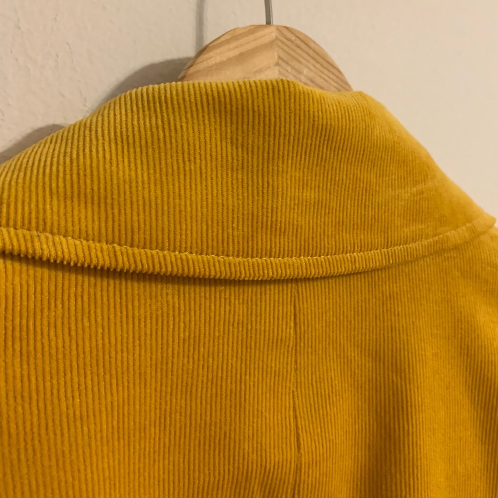 NWT Talbots Dual Button Corduroy Blazer in Mustard Yellow, Size 12 - Picture 9 of 12